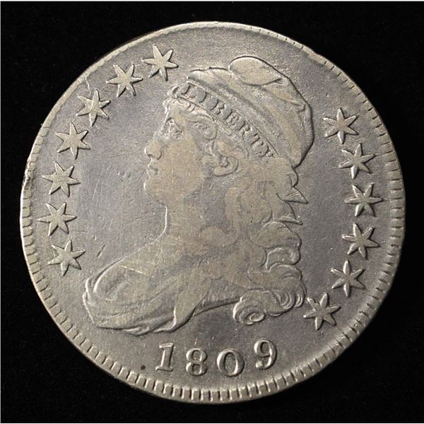 1809 BUST HALF DOLLAR NORMAL EDGE VG