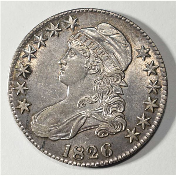 1826 BUST HALF DOLLAR AU/BU