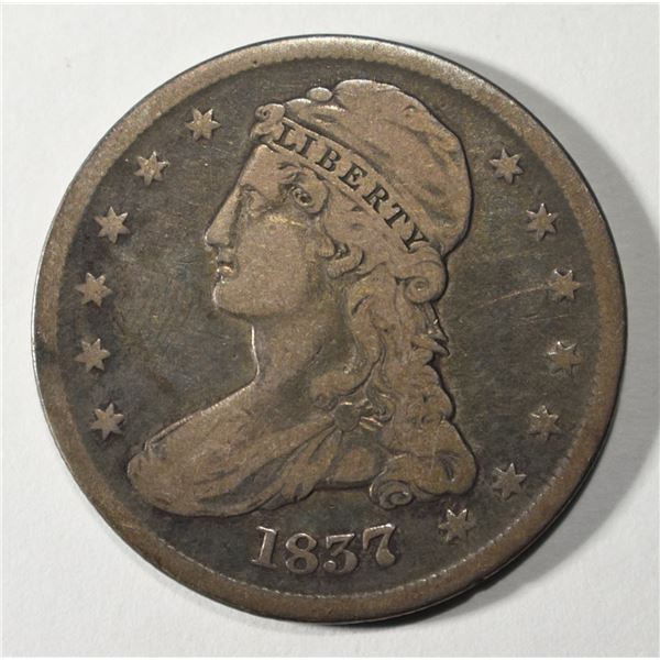 1837 BUST HALF DOLLAR VG/F