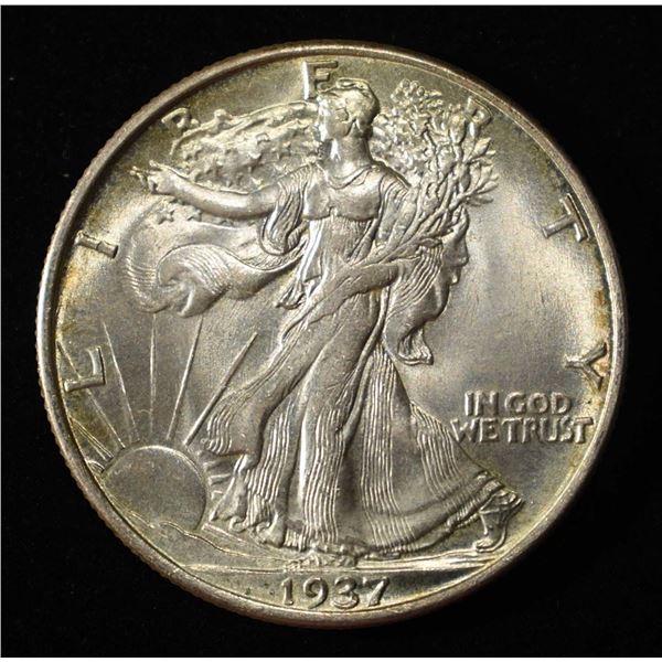 1937 WALKING LIBERTY HALF CH/GEM BU
