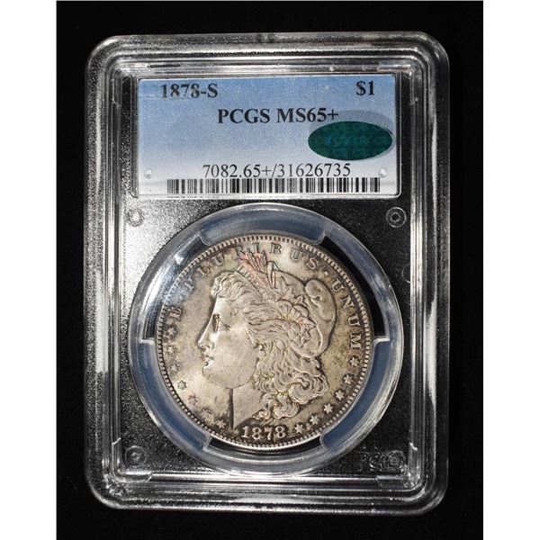 1878-S MORGAN DOLLAR PCGS MS-65+ CAC