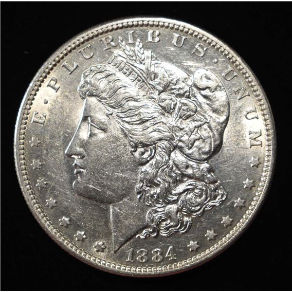1884-S MORGAN DOLLAR AU/BU