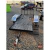 Image 1 : HOMEBUILT Utility Trailer : 2" Ball (Measures : 9ft x 4ft Deck) (Note: Bent Axle) (NO SERIAL NUMBER