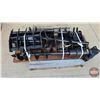 Image 1 : Mini-Excavator Attachments (7) (UNUSED) : - Auger 12" - Auger 8" - Rake - Trenching Bucket - Grapple