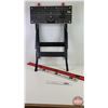 Image 1 : Tool Combo : Folding Work Bench w/4ft & 2ft Aluminum Levels  (Note: This item located : 2209 - 23 St