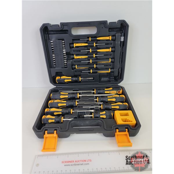 AMARTISAN Screwdriver Set w/Case (Case Measures : 9-1/2"H x 12"W x 2-1/2"D)  (Note: This item locate