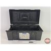 Image 8 : Tool Box w/ Contents : (Note: Side of Tool Box Damaged) - Brad/Crown Stapler - Air Hose - Saw Blade 