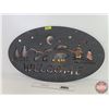 Image 1 : Welcome Sign : Metal & Oval (Measures : 17"H x 29"W)  (Note: This item located : 2209 - 23 Street Wa