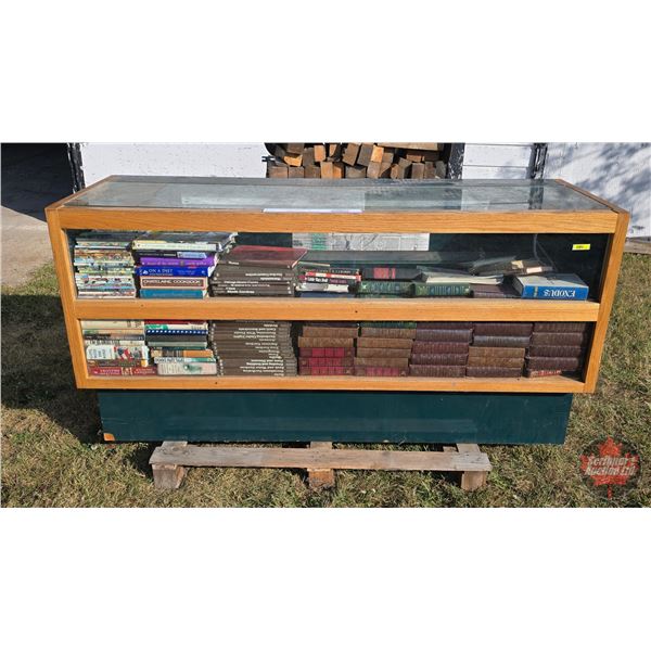 Lighted Showcase w/Book Collection (Showcase Measures : 36"H x 72"W x 24"D)   (Note : Located 3 Mile