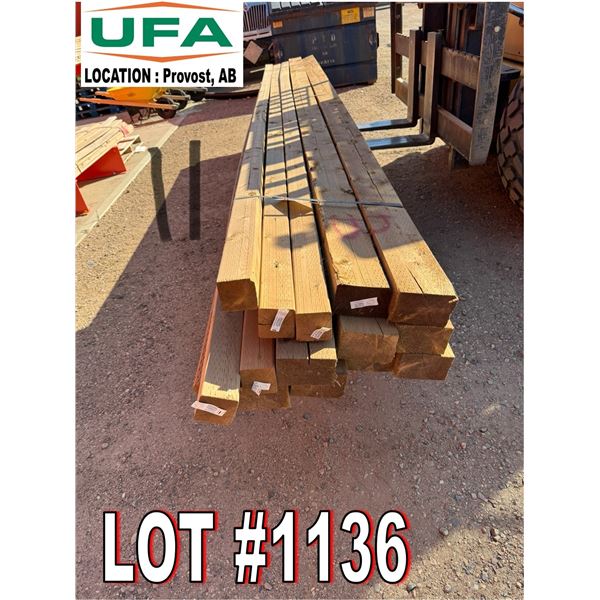 LOCATION : UFA PROVOST : LUMBER : 4x6x16ft (9pcs) & 4x4x16ft (6pcs) (Total 15pcs)  (IMPORTANT Note: 