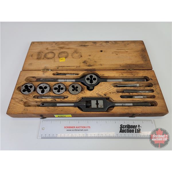 Butterfield Tap & Die Set w/ Wooden Case (Case Measures : 2 H x 17 W x 6 D)  (Note: This item locate