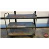 Image 2 : Metal Three Tier Rolling Cart (Measures : 40"H x 46"W x 22"D)  (Note: This item located : 2209 - 23 