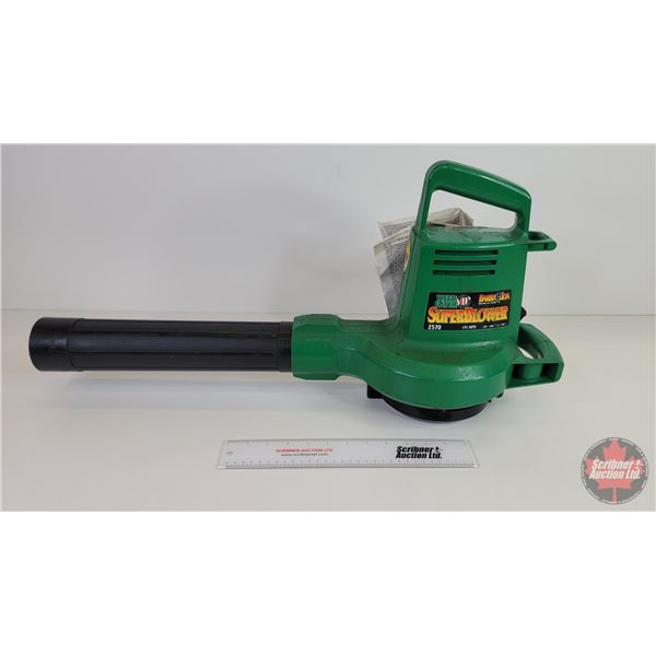 Weed Eater : Super Blower : Leaf Blower (Electric) (Measures : 14"H x 9"W x 28"L) (NOTE : Missing 45