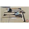 Image 1 : Long Handle Tools (5) : - Broom - Scoop Shovel - Scraper - Spade - Dust Pan  (Note: This item locate