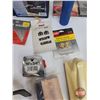 Image 8 : Tool Box (16") w/Contents :  - Tool Pouch - Table Saw Guide - Tape Measure - Carpenter Pencil Sharpe