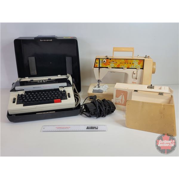 Remington Electric Typewriter w/Singer Sewing Machine  (Note: This item located : 2209 - 23 Street W
