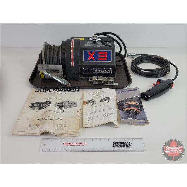 SUPERWINCH : X3 (12V) (4000lbs)  (Note: This item located : 2209 - 23 Street Wainwright, AB : Scribn