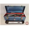 Image 1 : Beach Metal Tool Box w/ Contents : (Tool Box Measures : 7-1/2"H x 19"W x 7-1/2"D) - Combination Wren
