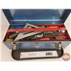 Image 2 : Beach Metal Tool Box w/ Contents : (Tool Box Measures : 7-1/2"H x 19"W x 7-1/2"D) - Combination Wren