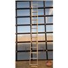 Image 1 : Aluminum Extension Ladder (18Ft) c/w Ladder Guards (NOTE : Bottom Rung Damaged & No Foot Pads)  (Not