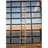 Image 3 : Aluminum Extension Ladder (18Ft) c/w Ladder Guards (NOTE : Bottom Rung Damaged & No Foot Pads)  (Not