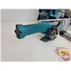Image 2 : Makita Tools including Hand Saw, Drill, Flashlight & Quick/Driver Drill Set w/Metal Makita Case (9.6