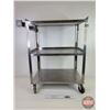 Image 1 : Vollrath Stainless Steel Cart (Measures : 32-1/2"H x 28"W x 16"D)  (Note: This item located : 2209 -