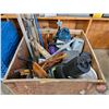 Image 1 : Wooden Crate Lot w/Large Variety of Home Decor & Household Used Products including Bed Frame, Blinds