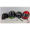 Image 1 : Helmets (4) : Variety (NOTE : Snowmobile Helmet Has Holes Drilled In Top)  (Note: This item located 