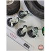 Image 2 : Variety of Wheels : - 3" Swivel Castors (4) - Furniture Dolly Tire w/ Rim - 12" Trailer Tire (Used) 