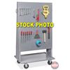 Image 11 : Metal Rolling Pegboard Cart (Not Assembled : Needs Bolts) (Measures : 62"H)  (Note: This item locate