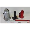 Image 2 : Bottles Jacks (2) : 20 ton & 6 Ton w/Wind Up Jack   (Note: This item located : 2209 - 23 Street Wain