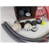 Image 2 : Outdoors/Sports Group :  - Hockey Pucks (25) - Softballs (2) - Child Swing Seats (2)  (Note: This it
