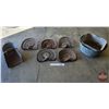 Image 1 : Implement Seats (5) & Galvanized Tubs (2) & Manitoba Scoop   (Note: This item located : 2209 - 23 St