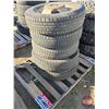 Image 1 : Pallet Lot - Tires (5) : - (1) Radial LT235/85R16 - (1) Radial ST235/80R16 - (3) Radial ST235/80R16 