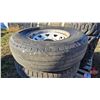 Image 2 : Pallet Lot - Tires (6): - (2) Carlisle Radial ST235/80R16 - (3) Crosswind LT235/85R16 - (1) Rainier 