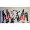 Image 2 : Tool Grouping in Blue Bin : (Variety : Tin Snips; Pliers; Nail Pullers) (Bin Measures: 8"H x 12"W x 
