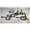 Image 1 : Hold Down Clamps (4) & Mitre Saw Gauge (etc with Blue Tote) (Tote Measures: 8"H x 12"W x 18"D)