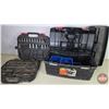 Image 1 : Grouping/Combo: Plastic Tool Box ; Variety Sockets & Socket/Wrench Tool Kit (Note: Some pcs missing)