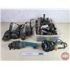 Image 1 : Variety of Angle Grinders (6) & Bin of Handles (Variety) (All in need of Repair)