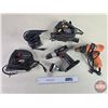 Image 1 : Tool Combo (6) : - Heat Gun - (2) Jig Saws - Cordless Drill (No Battery / No Charger) - Palm Sander 