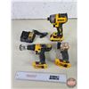 Image 1 : DeWalt Cordless Tool Combo:  - (3) Drills (20v) - Flashlight - 1/4" Impact Gun - Charger - Battery