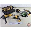Image 1 : DeWalt Cordless / Corded Tool Combo (20v) :  -  Drill - Circular Saw - Angle Grinder (Corded) - Tool