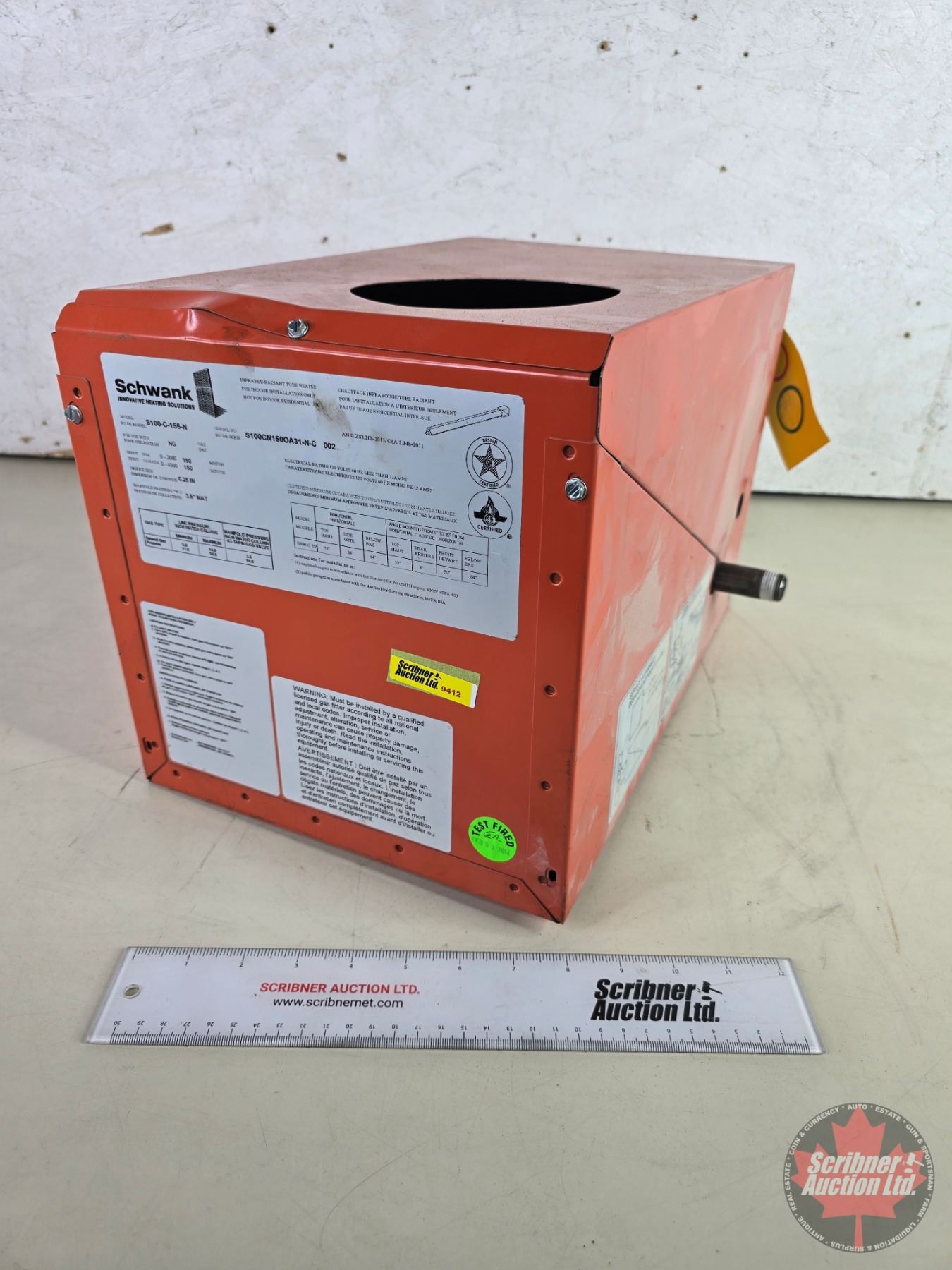 Schwank Infrared Radiant Tube Heater Control Box (Measures: 11