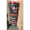 Image 1 : BOSS 5 Gallon Pails (3):  - (2) H.V.I. 22 Multi-Grade Hydraulic Oil (FULL) - (1) ATF Dexron 3 (FULL)