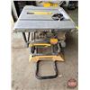 Image 2 : DeWalt 10" Table Saw : Model DWE7491 (Portable : with Rolling Folding Stand) (Measures Folded : 21"H
