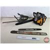 Image 1 : Combo: - Poulan Pro Chainsaw (16" Bar) (c/w 2 Bars) - Black & Decker 13" Electric Hedge Trimmer