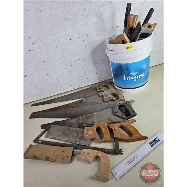 Variety of Handsaws (13), Hand Hedge Trimmer & Looper