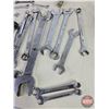 Image 2 : Large Variety of Combination Wrenches (18), Ratchet, Wiss Side Cutters (2), Open End Wrenches (9), E