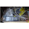 Image 2 : SHELF LOT : Hinges, Anti-freeze Testers, Drill Bits, Nails, Door Knobs, Combination Wrenches, etc